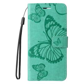 ART BUTTERFLY Wallet Case für Motorola Edge 50 Neo grün