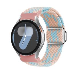 GEFLOCHTENES Nylonarmband für Samsung Galaxy Watch 7 (40 / 44 mm) BLUE DIAMOND POWDER