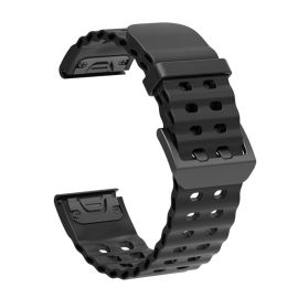 OCEAN Universal QuickFit Armband für Garmin – Breite 22 mm Schwarz