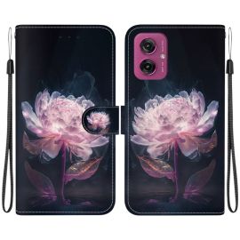 ART Brieftaschenhülle für Motorola Moto G55 5G PURPLE PEONY