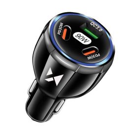 WOZINSKY WCCCA 90W Quick Charge Autoladegerät 2x USB Typ-C + 1x USB schwarz