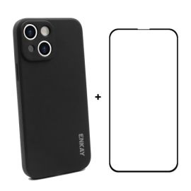 ENKAY Cover + 3D Glas Apple iPhone 13 schwarz