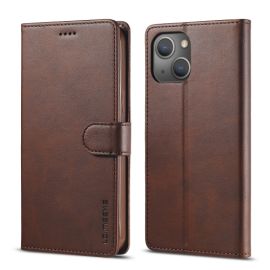 IMEEKE Wallet Hülle Apple iPhone 13 mini dunkelbraun