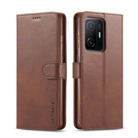 IMEEKE Wallet Cover für Xiaomi 11T / 11T Pro dunkelbraun