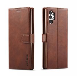 IMEEKE Wallet Cover Samsung Galaxy A04s dunkelbraun