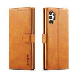 IMEEKE Wallet Cover Samsung Galaxy A04s hellbraun