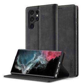 IMEEKE Samsung Galaxy S22 Ultra 5G Wallet Case schwarz