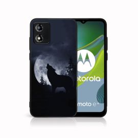 MY ART Schutzhülle für Motorola Moto E13 WOLF (247)