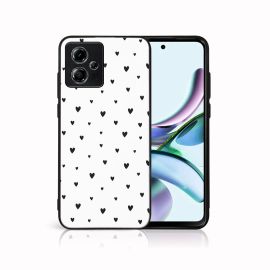 MY ART Schutzhülle für Motorola Moto G54 5G / G54 5G Power Edition BLACK HEARTS (167)