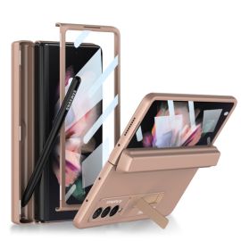 GKK BOX Schutzhülle mit Ständer Samsung Galaxy Z Fold 3 5G Gold