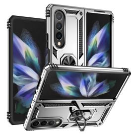 RING Cover mit Halterung für Samsung Galaxy Z Fold 4 5G silber