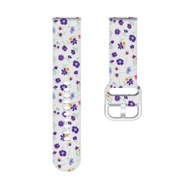 ART Silikonarmband Samsung Galaxy Watch 5 (40mm / 44mm) 5 Pro 45mm PURPLE FLOWER