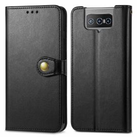 LEATHER BUCKLE Asus Zenfone 8 Flip (ZS672KS) schwarz