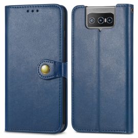LEATHER BUCKLE Asus Zenfone 8 Flip (ZS672KS) blau