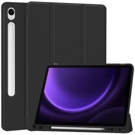LEATHER Flip Cover Samsung Galaxy Tab S10 FE / Tab S9 FE schwarz
