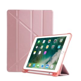 LEATHER Flip Case Apple iPad 9.7 (2018/2017) / iPad Air (1/2) pink