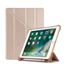 LEATHER Flip Case Apple iPad 9.7 (2018/2017) / iPad Air (1/2) gold