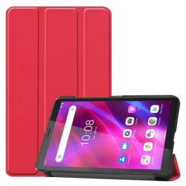 LEATHER Flip-Cover für Lenovo Tab M7 3rd Gen rot