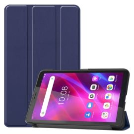 LEATHER Flip-Cover für Lenovo Tab M7 3rd Gen dunkelblau