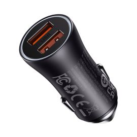 BASEUS CGJM 60W Autoladegerät 2x USB schwarz
