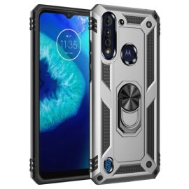 RING Motorola Moto G8 Power Lite silber Schutzhülle