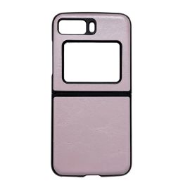 LEATHER Kunststoffhülle Motorola Razr 2022 5G rosa
