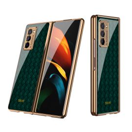 GKK GLASS Schutzhülle Samsung Galaxy Z Fold 3 5G WOVEN GREEN