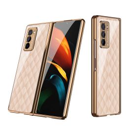 GKK GLASS Schutzhülle Samsung Galaxy Z Fold 3 5G PINK RHOMBUS