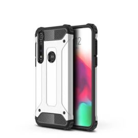TOUGH Ochranný kryt Motorola Moto G8 Plus strieborný