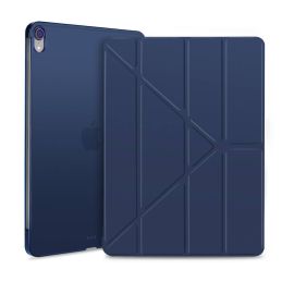 LEATHER Zaklápací obal Apple iPad Pro 11 2020 / 2018 modrý