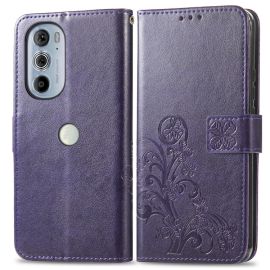 ART Wallet Cover Motorola Edge 30 Pro FLOWERS lila