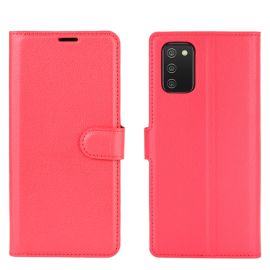 LITCHI Wallet Hülle Samsung Galaxy A02s rot