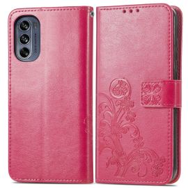 ART Wallet Cover Motorola Moto G62 5G FLOWERS dunkelrosa