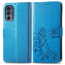 ART Wallet Cover Motorola Moto G62 5G FLOWERS blau