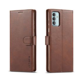 IMEEKE Wallet Cover Samsung Galaxy M23 5G dunkelbraun