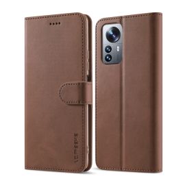 IMEEKE Wallet Cover für Xiaomi 12 / Xiaomi 12X dunkelbraun
