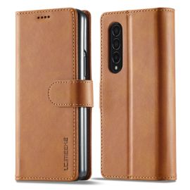 IMEEKE Wallet Cover Samsung Galaxy Z Fold 4 5G hellbraun