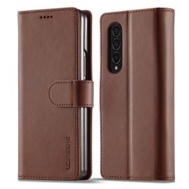 IMEEKE Wallet Cover Samsung Galaxy Z Fold 4 5G dunkelbraun