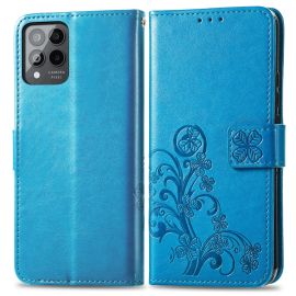 ART FLOWERS Brieftaschenhülle T Phone Pro / T Phone Pro 2023 blau