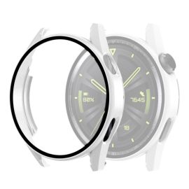 Kunststoffhülle mit Schutzglas für Huawei Watch GT 3 46mm weiß