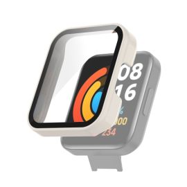 Kunststoffhülle mit Schutzglas für Xiaomi Redmi Watch 2 Lite weiß