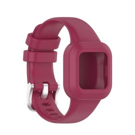 GLACIER Schutzhülle mit Trageriemen für Garmin Vivofit Junior3 Burgunderrot