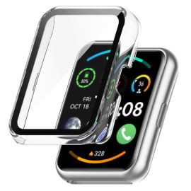 PC VOLLSTÄNDIGE ABDECKUNG Kunststoffabdeckung mit Glas für Huawei Watch Fit 2 / Fit 2 Active transparent