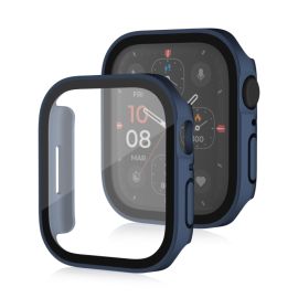 PC VOLLSTÄNDIGE ABDECKUNG Kunststoffabdeckung mit Glas für Apple Watch SE / SE 2022 / SE 2023 (40 mm) blau