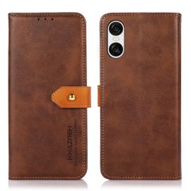 KHAZNEH DUAL-COLOR Wallet-Cover für Sony Xperia 10 VI braun
