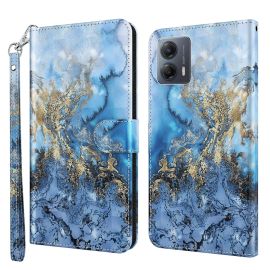 ART Wallet Cover für Motorola Moto G54 5G / G54 5G Power Edition BLUE MARBLE