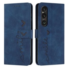 ART SMILE Brieftaschenetui mit Riemen für Sony Xperia 1 VI blau