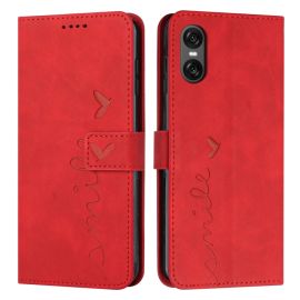 ART SMILE Wallet Case mit Trageschlaufe für Sony Xperia 10 VI rot