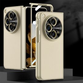GKK LEATHER Cover mit Glas für One Plus Open Gold