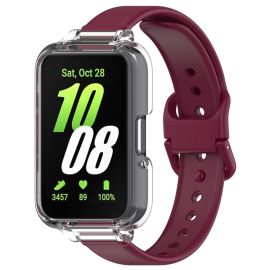 PROTEMIO COVER SET Uhrenarmband + Hülle Samsung Galaxy Fit3 Burgunderrot